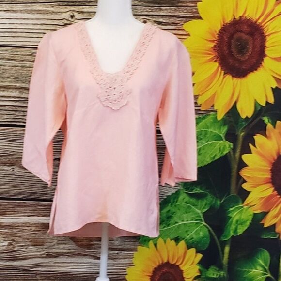 Sherry Talyor Pink short sleeve top pre-owned - Picture 1 of 6
